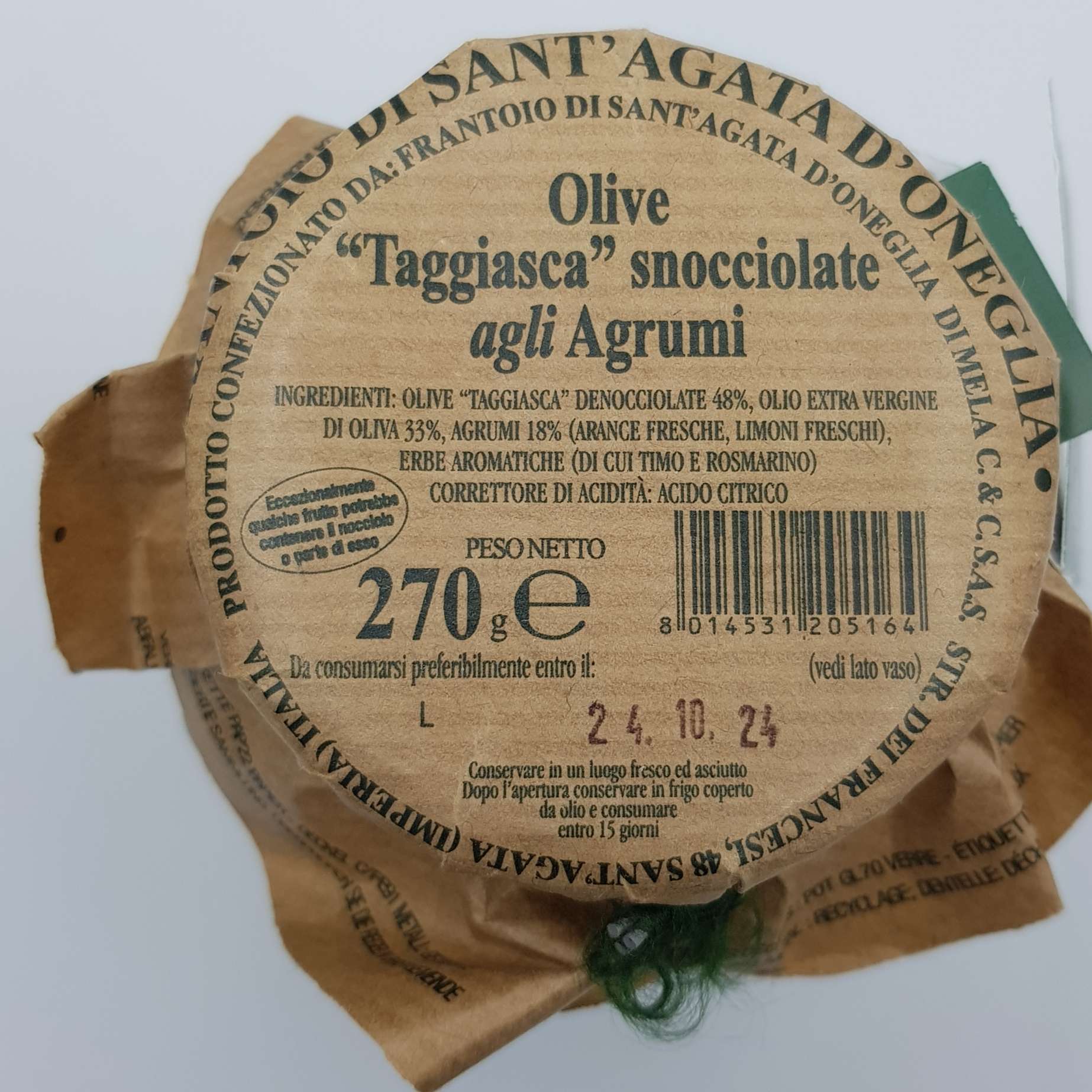 Olive Taggiasche agli Agrumi