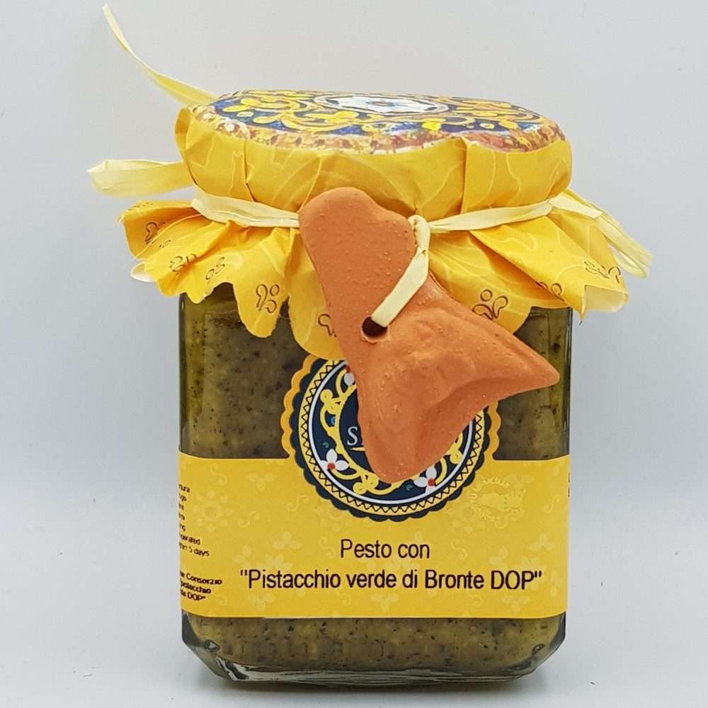 Pesto con "Pistacchio Verde di Bronte DOP"