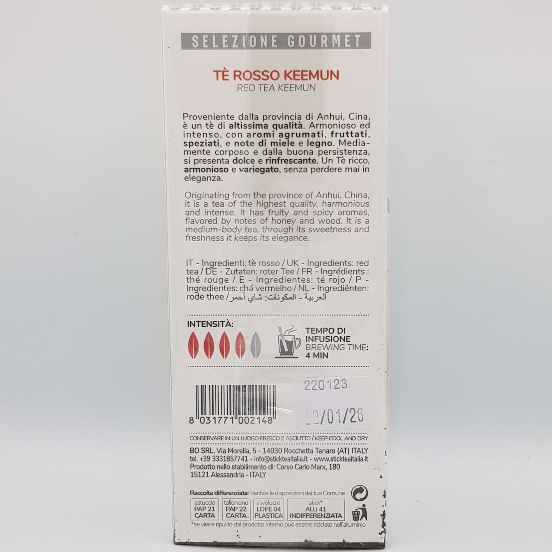 Stick Tea - Tè Rosso Keemun - Selezione Gourmet