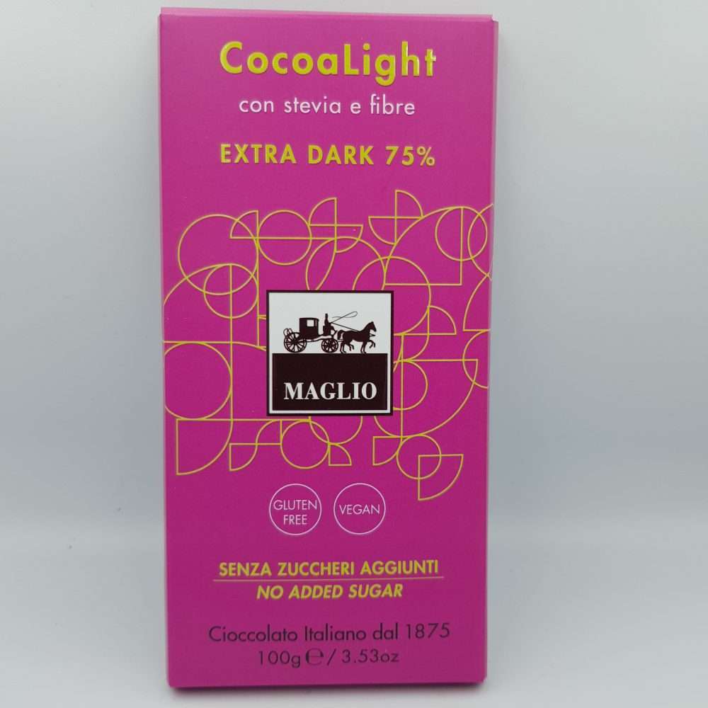 Tavoletta di Cioccolato Fondente con Stevia – COCOALIGHT