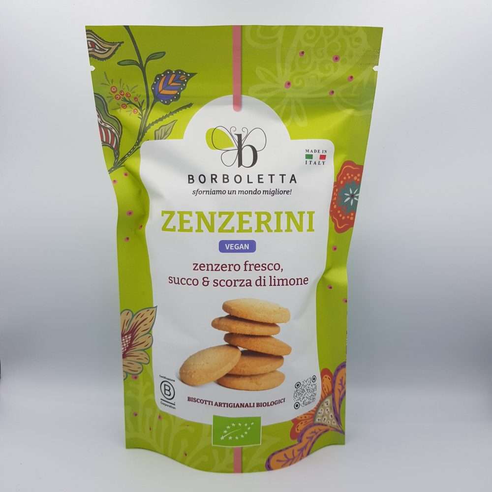 Biscotti Vegan - Zenzerini - 200g. Borboletta