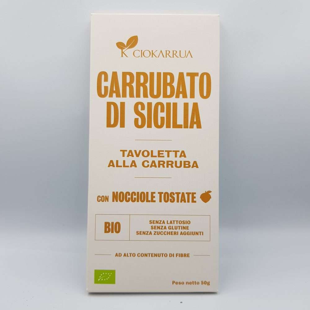 Carrubato di Sicilia Bio con Nocciole Tostate da 50g