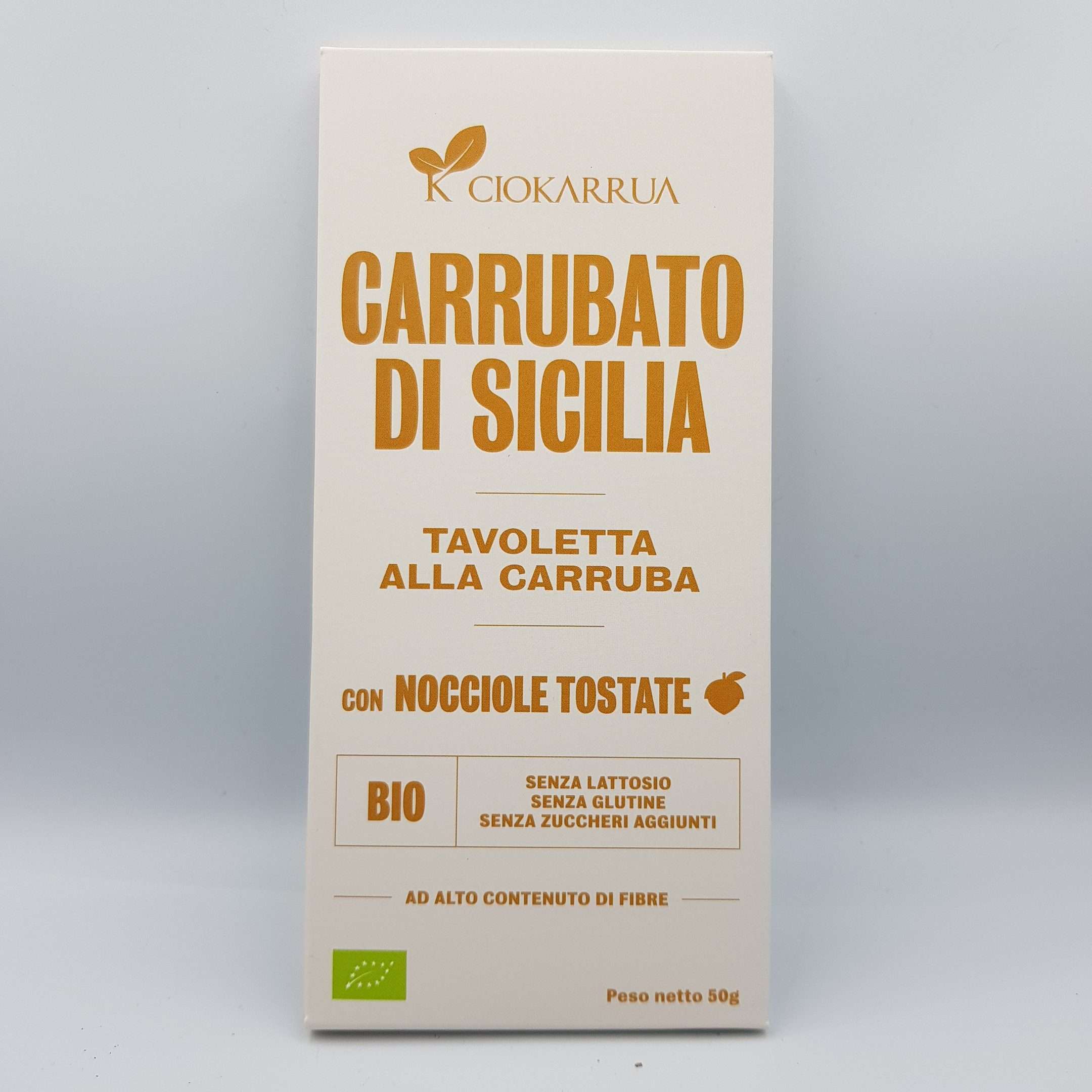 Carrubato di Sicilia Bio con Nocciole Tostate da 50g
