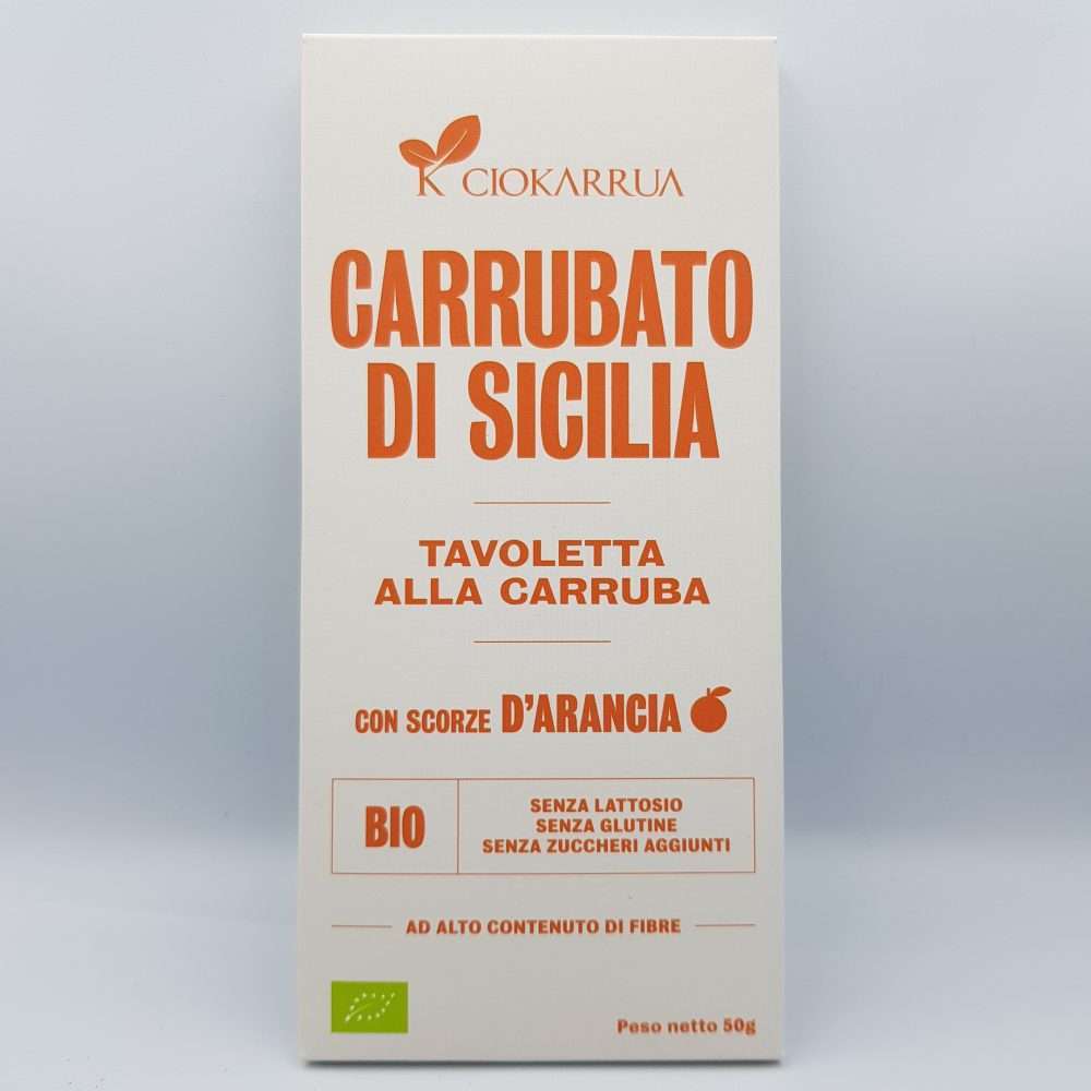 Carrubato di Sicilia Bio con Scorze d’Arancia da 50g